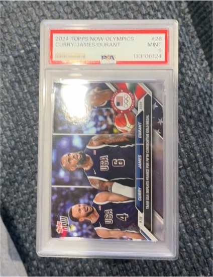 2024 Topps Now Olympics #26 Curry/James/Durant — front