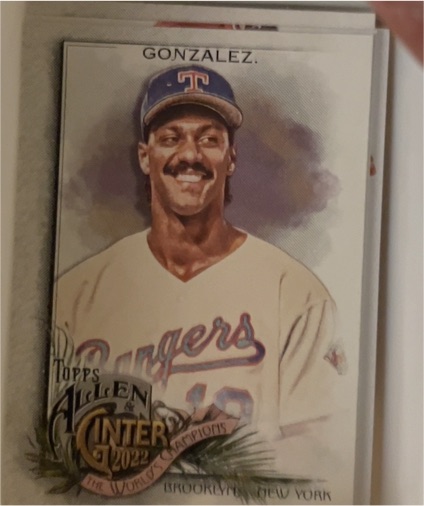 2022 Topps Allen & Ginter #337 Juan Gonzalez — front