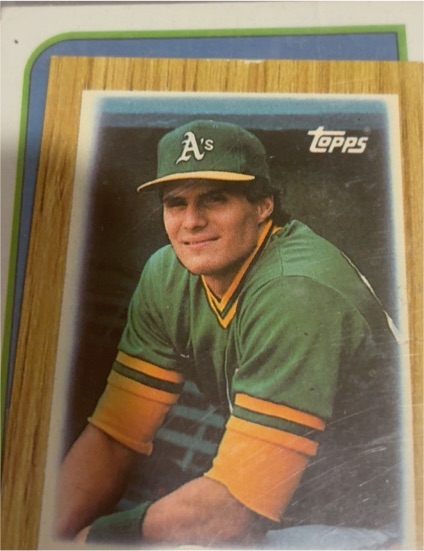 1987 Topps Major League Leaders Minis #68 Jose Canseco — front