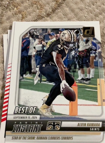 2025 Donruss #INS-AKA Alvin Kamara Best of Instant — front