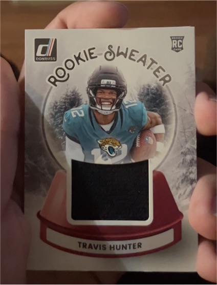 2025 Donruss Rookie Sweater #SWE-THR Travis Hunter — front
