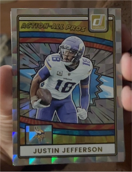 2025 Panini Donruss #AAP-JJE Justin Jefferson Action All Pros — front