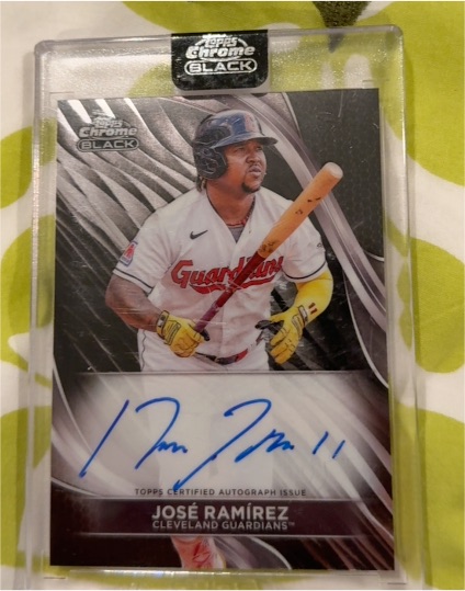 2024 Topps Chrome Black #CBA-JRA José Ramírez — front