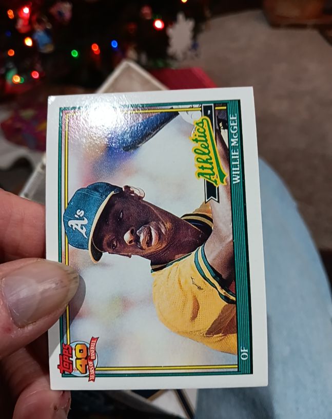 1991 Topps #380 Willie McGee — front