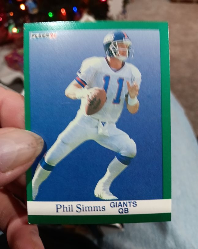 1991 Fleer #318 Phil Simms — front