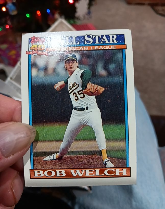 1991 Topps #394 Bob Welch — front