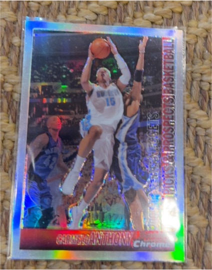 2005 Bowman Chrome #80 Carmelo Anthony — front