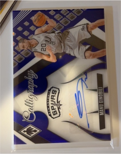 2023-24 Panini Phoenix Calligraphy Auto Manu Ginobili — front
