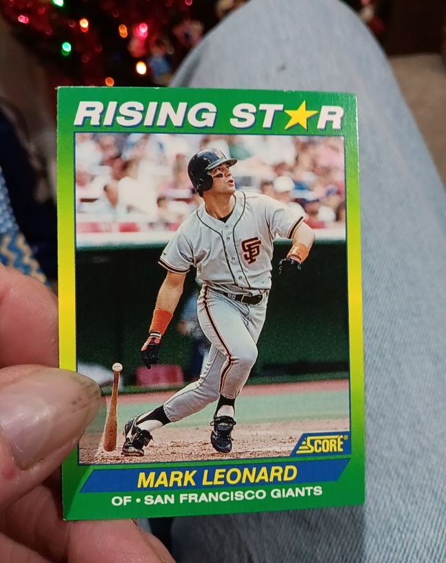 1992 Score Rising Star Mark Leonard — front