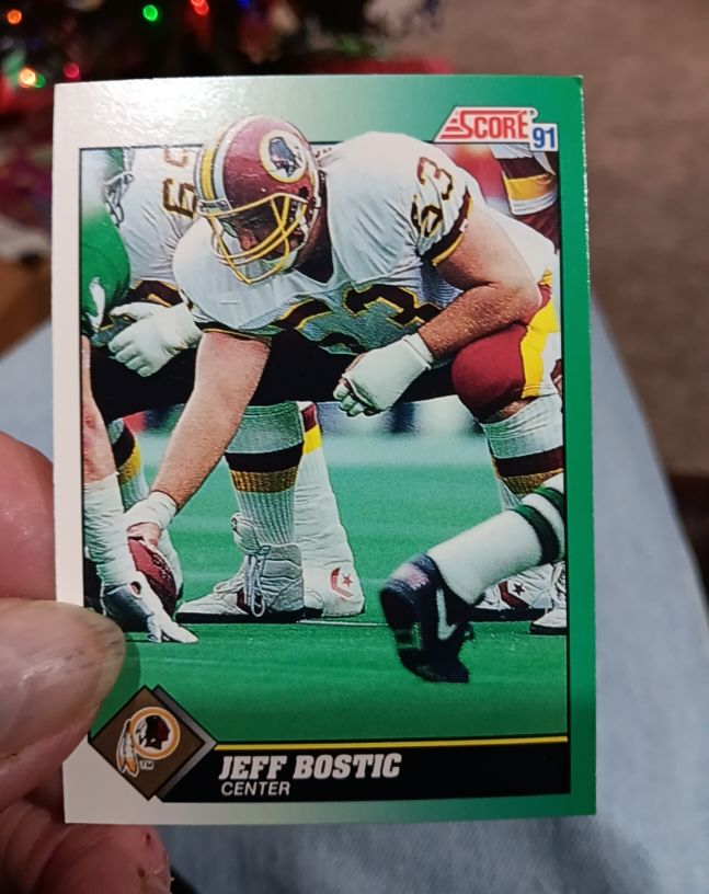 1991 Score #293 Jeff Bostic — front