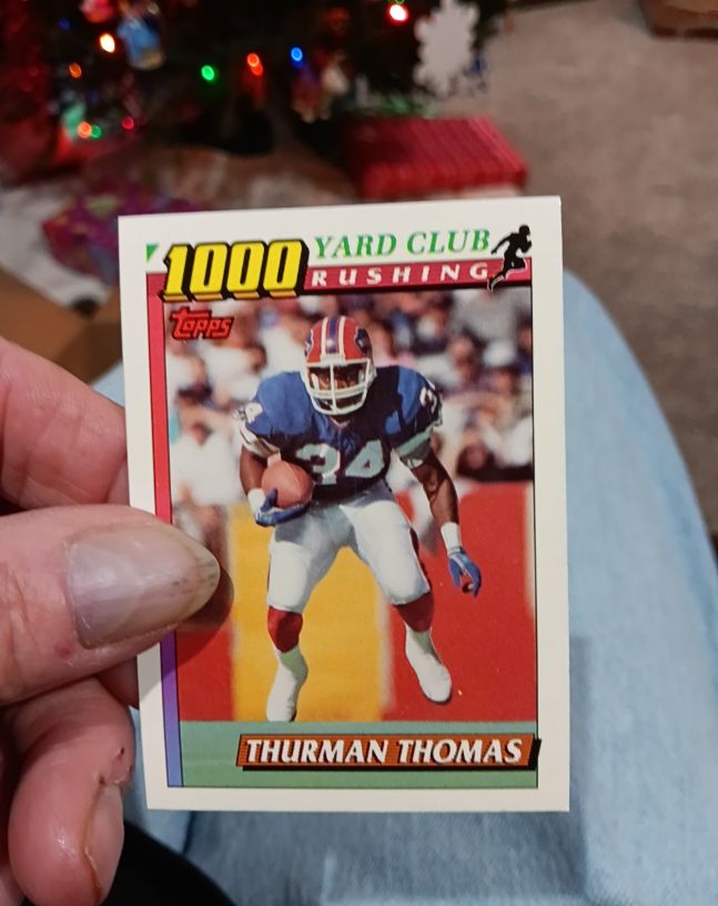 1991 Topps 1000 Yard Club #3 Thurman Thomas — front