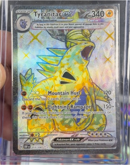 2023 Pokémon SV03 Obsidian Flames #211 Tyranitar ex — front