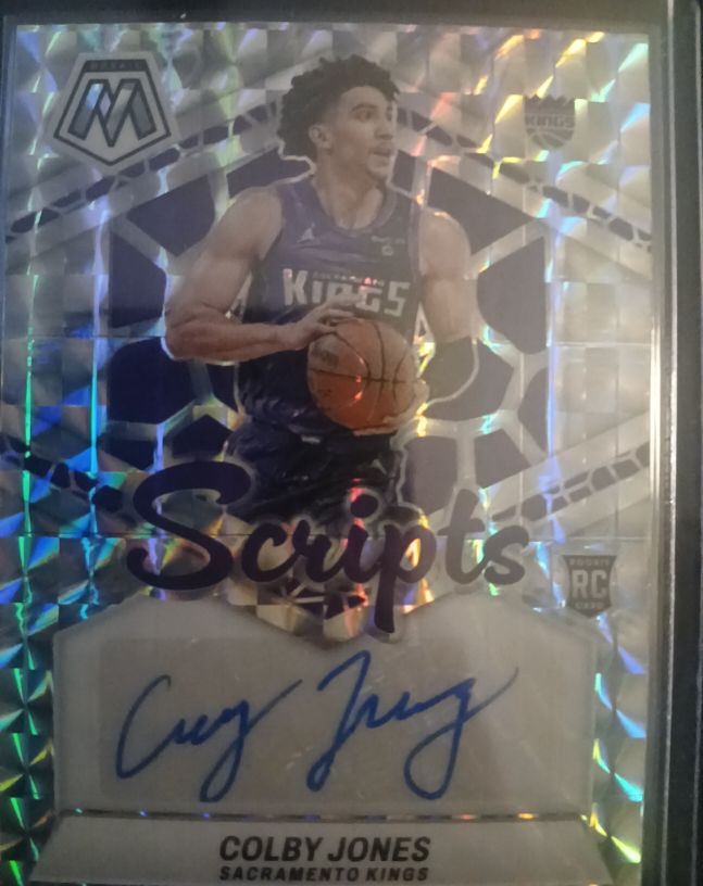 2023-24 Panini Mosaic Rookie Scripts #RS-CBY Colby Jones — front