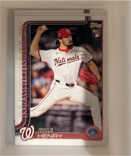 2025 Topps Update #US186 Cole Henry — front