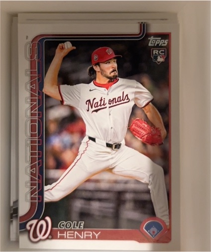 2025 Topps Update #US186 Cole Henry — front