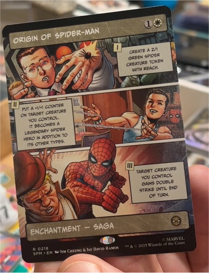 2025 Magic: The Gathering #218 Origin of Spider-Man — front