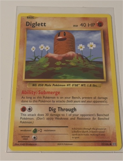 2016 Pokémon XY Evolutions #55 Diglett — front
