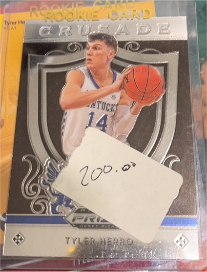 2019 Panini Prizm Draft Picks #75 Tyler Herro Crusade Rookie Card — front