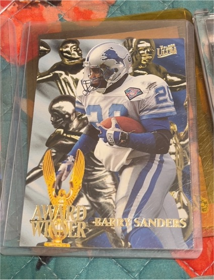 1995 Fleer Ultra Award Winner #4 Barry Sanders — front