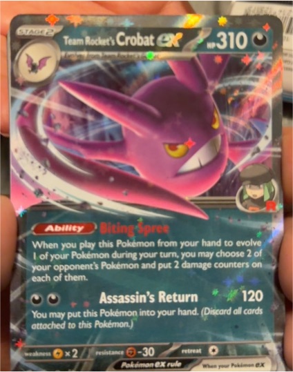 2023 Pokémon SV10: Destined Rivals #122 Team Rocket's Crobat ex — front
