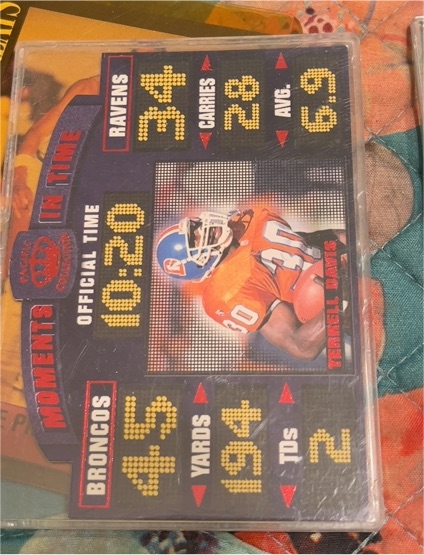 1996 Pacific Litho-Cel Moments in Time #MT-7 Terrell Davis — front