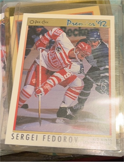 1991-92 O-Pee-Chee Premier #68 Sergei Fedorov — front