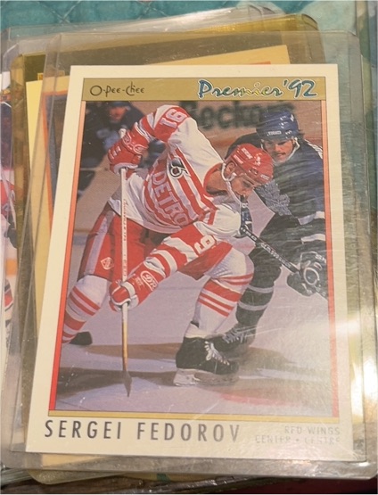 1991-92 O-Pee-Chee Premier #68 Sergei Fedorov — front