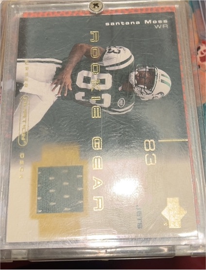 2001 Upper Deck Ovation Training Gear #83 Santana Moss — front