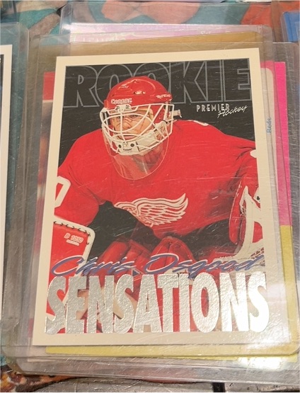 1994-95 Topps Premier #199 Chris Osgood Rookie Sensations — front