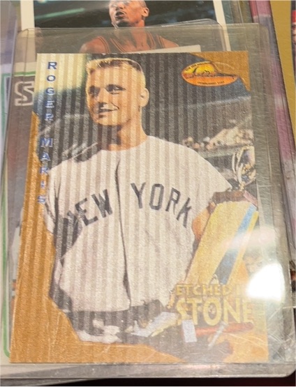 1994 Ted Williams #ES5 Roger Maris Etched In Stone — front