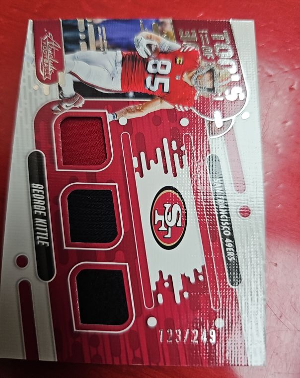 2024 Panini Absolute Tools of the Trade Triple Patch #TOTT-GKE George Kittle — front