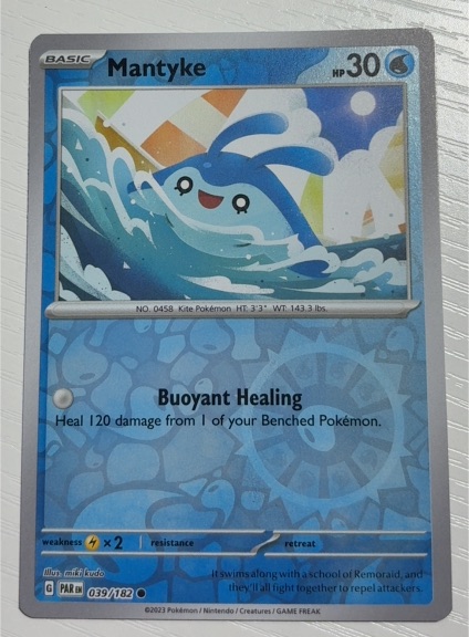 2023 Pokémon Scarlet & Violet SV04: Paradox Rift #039 Mantyke — front