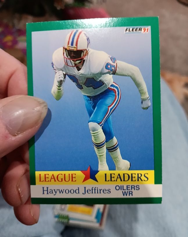 1991 Fleer #412 Haywood Jeffires — front