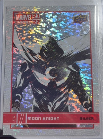 2021-22 Upper Deck Marvel Annual #54 Moon Knight Silver Sparkle — front