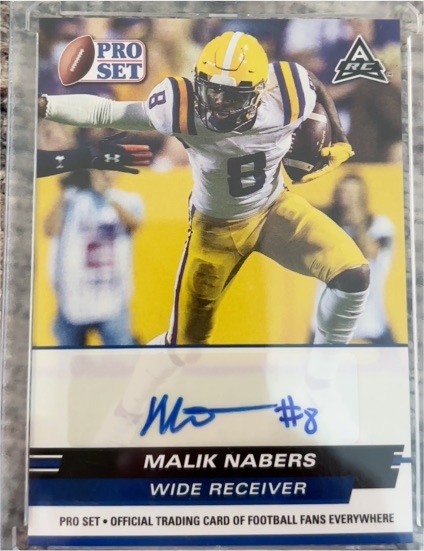 2022 Leaf Pro Set Draft #PSA-MN1 Malik Nabers — front