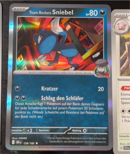 2025 Pokemon TCG Destined Rivals #128 Team Rocket's Sneasel — front