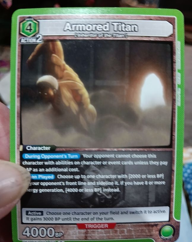 Union Arena Attack on Titan #AOT-1-112 Armored Titan — front