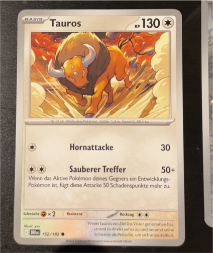 2025 Pokémon Scarlet & Violet Destined Rivals #152 Tauros — front