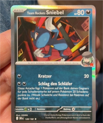 2025 Pokémon Scarlet & Violet Destined Rivals #128 Team Rocket's Sneasel — front