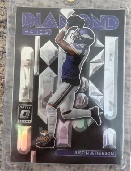 2022 Donruss Optic Diamond Hands #DH-2 Justin Jefferson — front