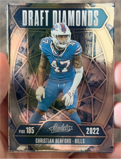 2022 Panini Absolute Draft Diamonds #DD-CBD Christian Benford — front