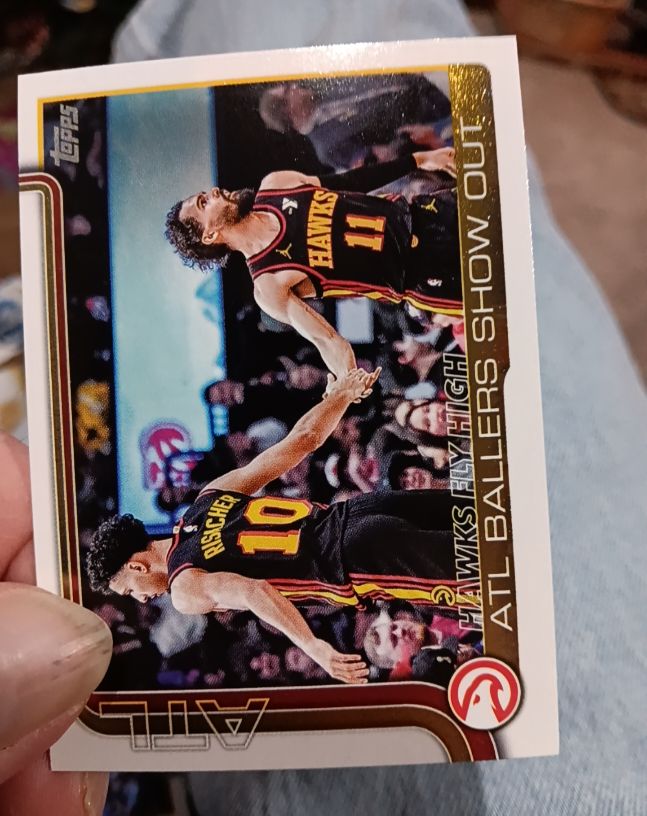 2025-26 Topps #282 Hawks Fly High: ATL Ballers Show Out — front