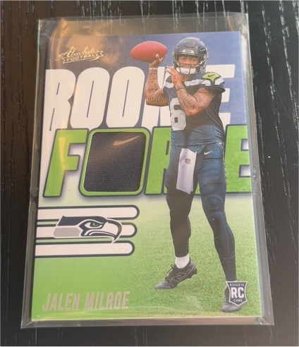 2025 Panini Absolute Jalen Milroe Rookie Force Patch #RF-JME — front