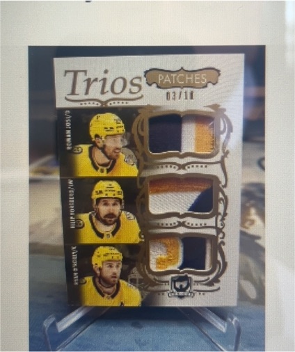 2023-24 Upper Deck The Cup Trios Patches #03/10 Roman Josi / Filip Forsberg / Ryan O'Reilly — front