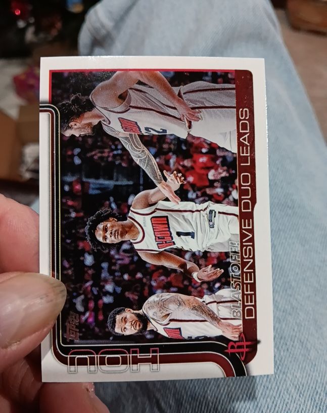 2025-26 Topps #297 Blastoff!: Defensive Duo Leads Houston Rockets — front