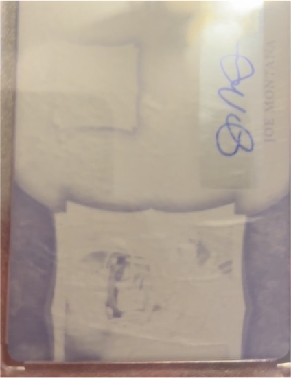 Joe Montana Autographed Football Card — front