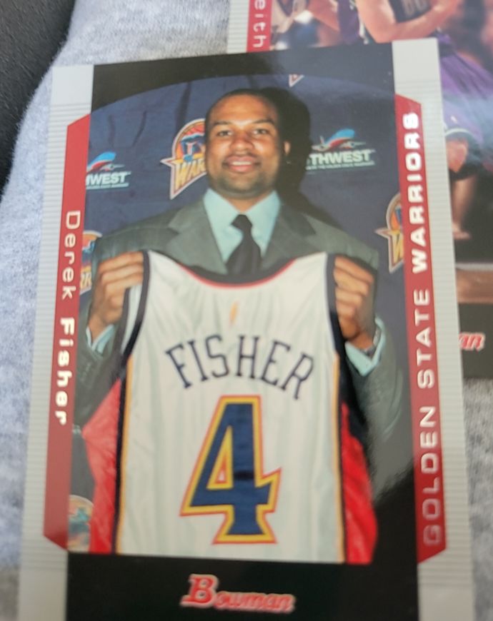 2004 Bowman #46 Derek Fisher — front