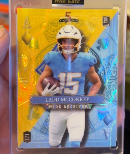 2024 Wild Card 5 Card Draw #5 Ladd McConkey — front