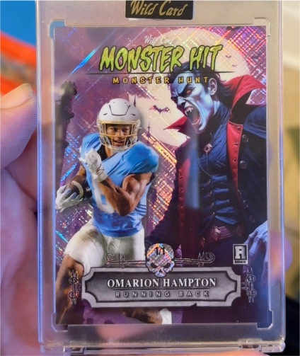 2025 Wild Card Monster Hit Omarion Hampton — front