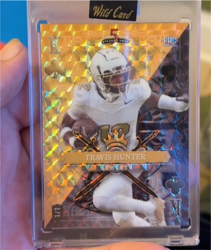 2023 Wild Card 5 Card Draw #/4 Travis Hunter — front